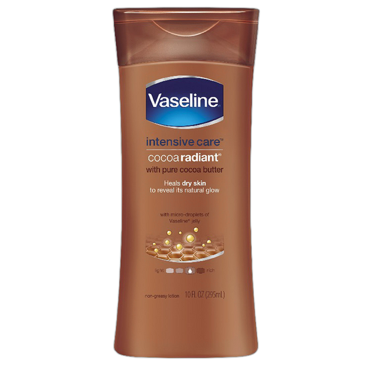 Vaseline Intensive Care hand and body lotion Cocoa Radiant 10 oz, Pack of 4
