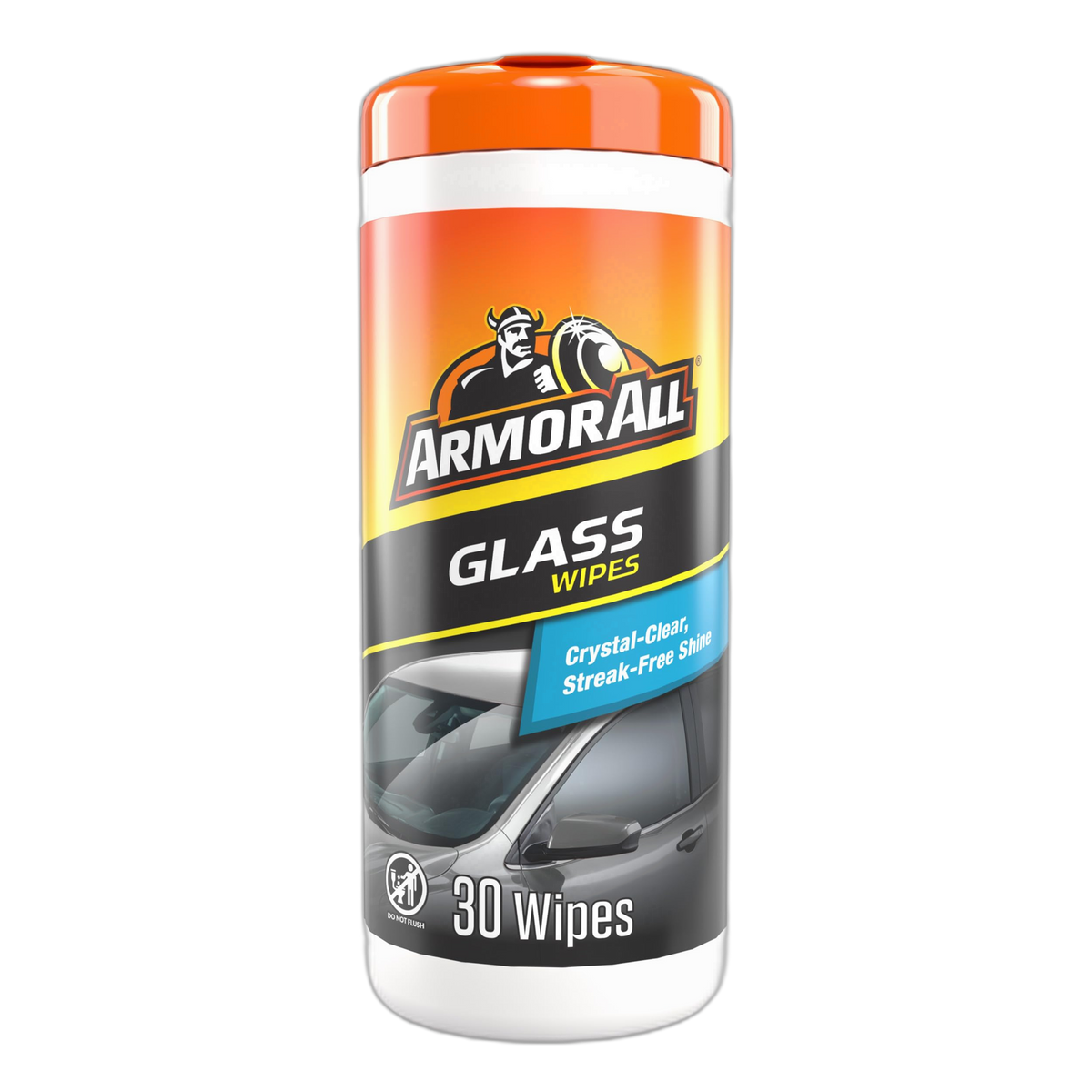 Armor All Car Glass Wipes, Auto Glass Cleaner for Film and Grime, 30 Count