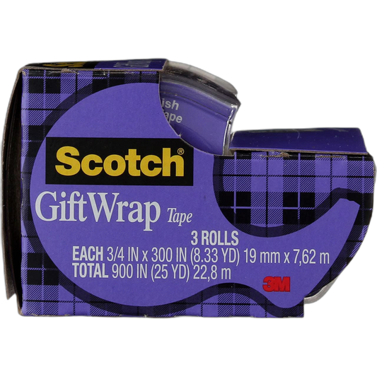 3m 311x 3/4 X 300 Gift Wrap Scotch Tape 3 Count