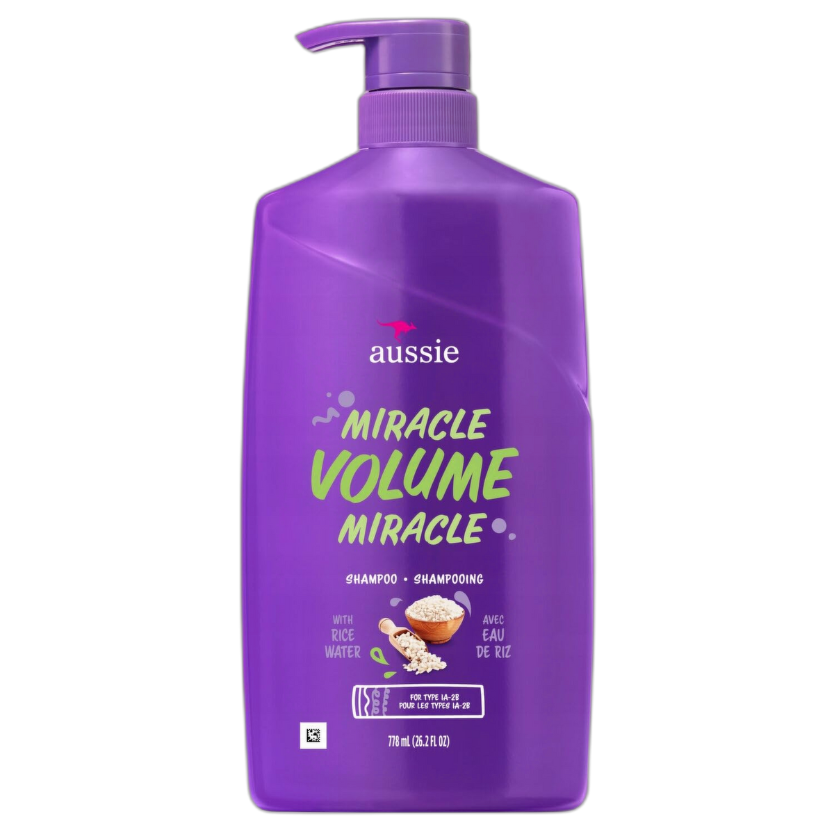 Aussie Miracle Volume with Plum Bamboo, Paraben Free Shampoo, 26.2 Fl Oz