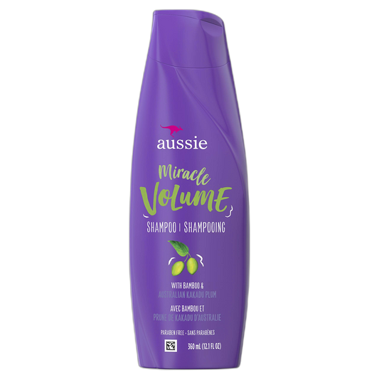 Aussie For Fine Hair - Aussie Paraben-free Miracle Volume Shampoo W/Plum & Bamboo, 12.1 Fl Oz