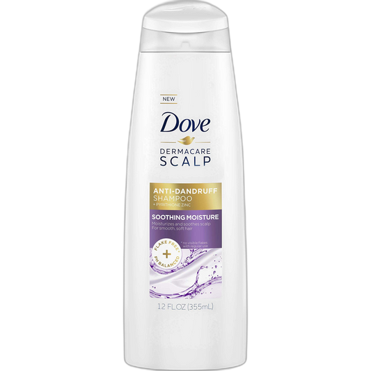 Dove Dermacare Scalp Anti-Dandruff Shampoo Soothing Moisture 12 oz