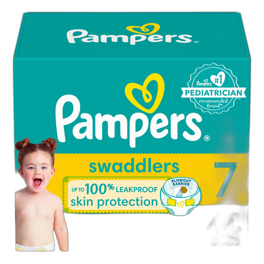 Pampers Baby Diapers - Swaddlers - Size 7, 44 Count, Ultra Absorbent Disposable Infant Diaper