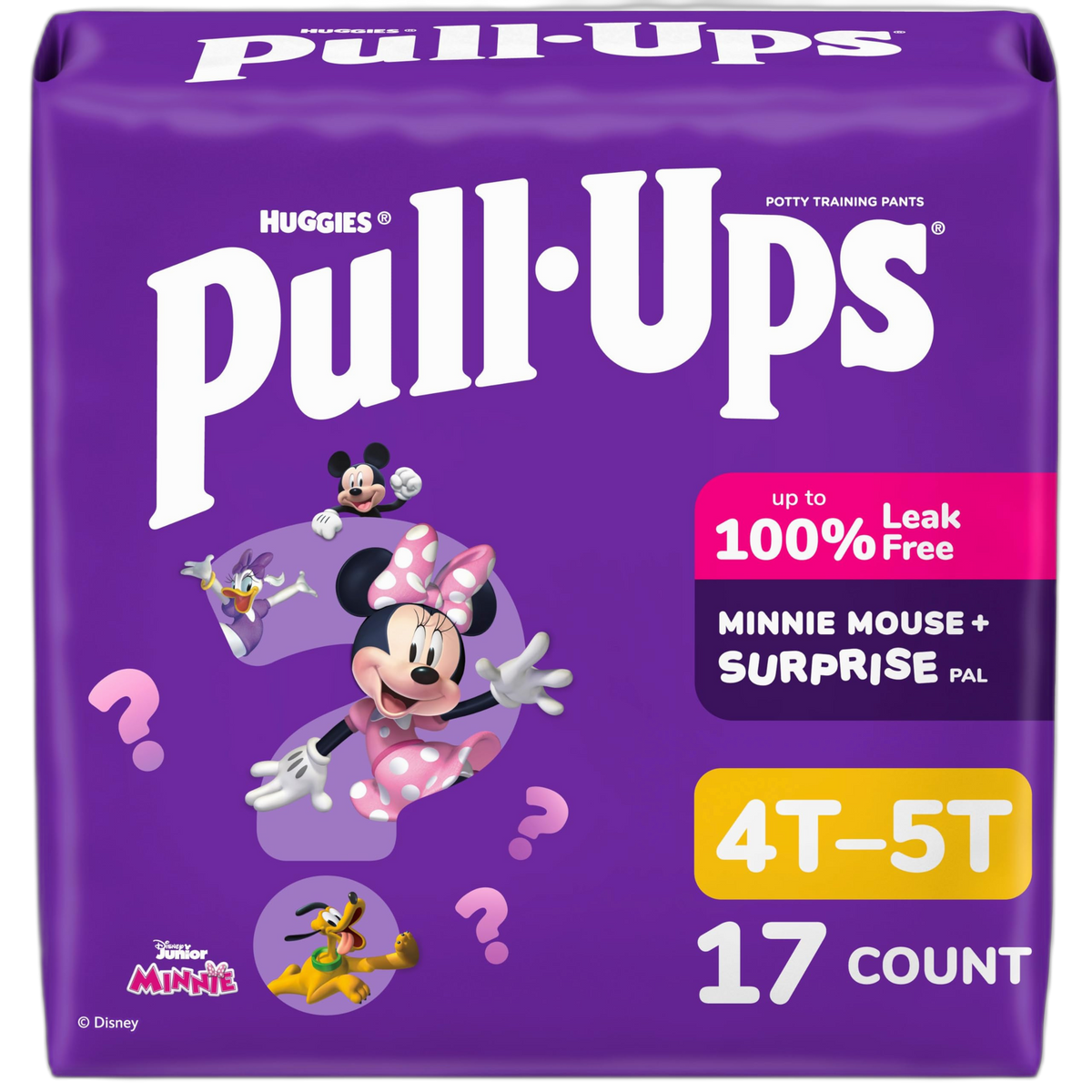 Pull-Ups Girls' Potty Training Pants, Size 4T-5T Training Underwear (38-50 lbs), 17 Count