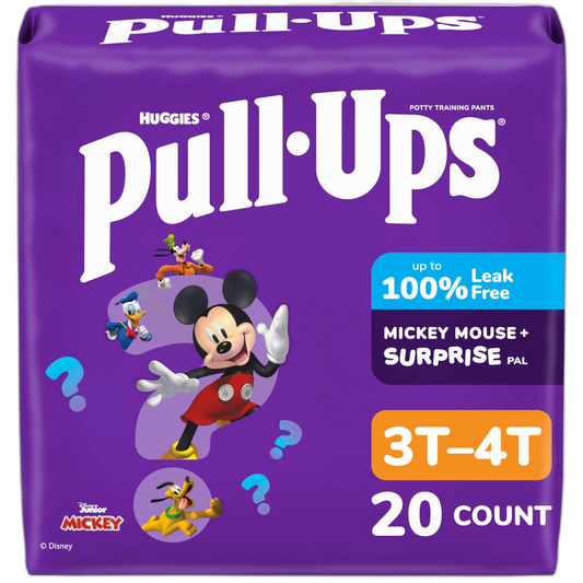 Pull-Ups Boys' Potty Training Pants, Size 3T-4T Training Underwear (32-40 lbs), 20 Count
