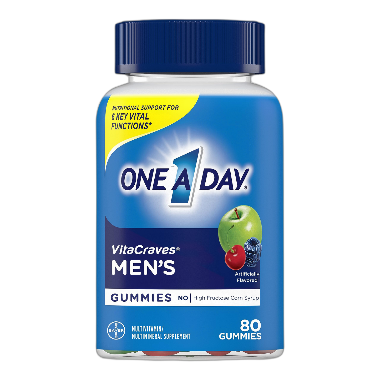 One A Day Men’s Multivitamin Gummies, Multivitamin for Men with Vitamin A, C, D, E, Calcium & More To Support Healthy Muscle Function, Gummies, 80 Count