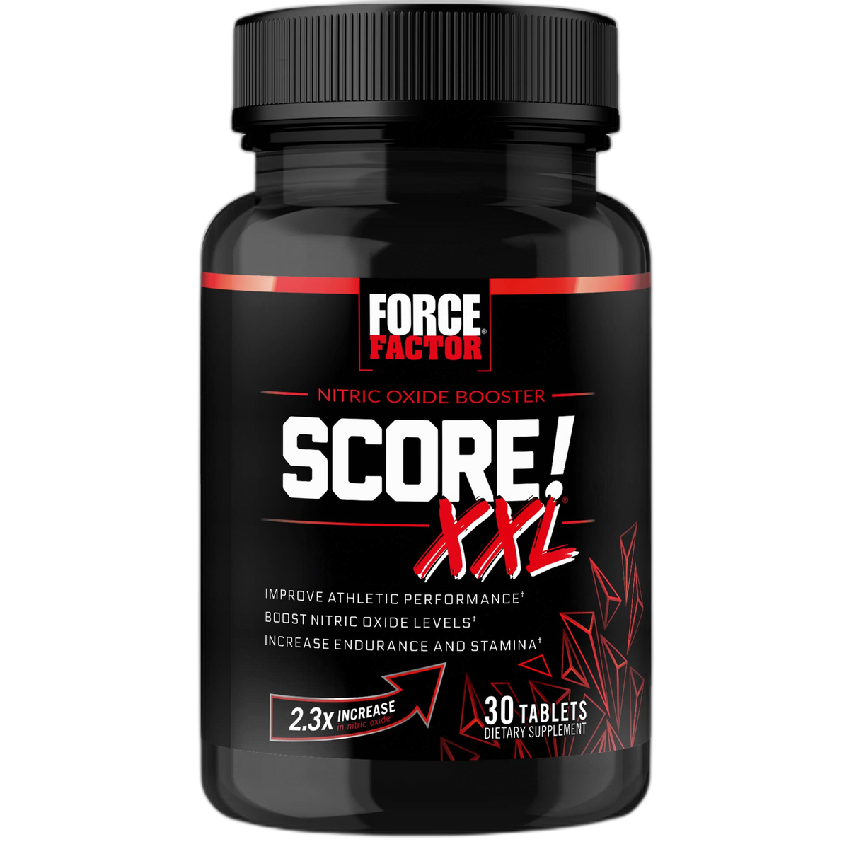 FORCE FACTOR Score! XXL Nitric Oxide Booster Supplement for Men with L-Citrulline, Horny Goat Weed, Black Maca, & Tribulus Terrestris to Increase Stamina, Energy, and Physical Performance, 30 Tablets