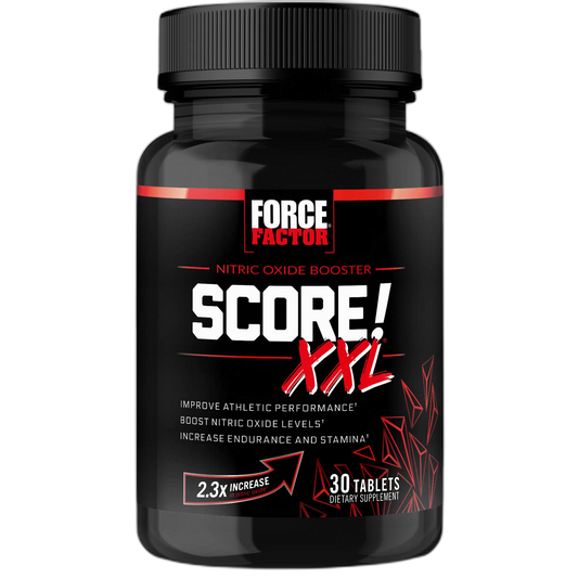 FORCE FACTOR Score! XXL Nitric Oxide Booster Supplement for Men with L-Citrulline, Horny Goat Weed, Black Maca, & Tribulus Terrestris to Increase Stamina, Energy, and Physical Performance, 30 Tablets