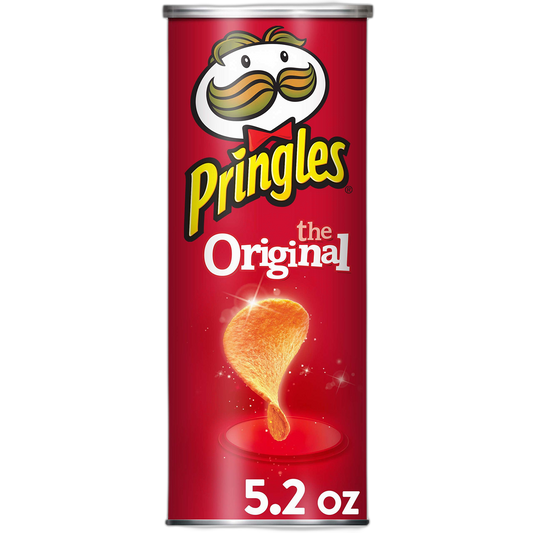 Pringles Potato Crisps Chips, Original Flavored, 5.2 oz Can