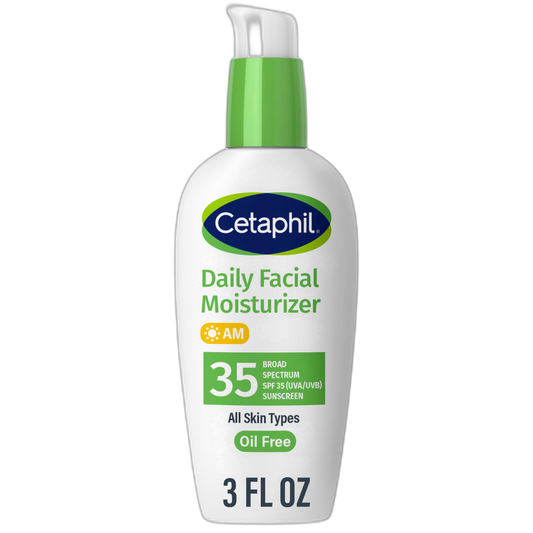 Cetaphil Face Moisturizer, Daily Oil Free Facial Moisturizer with SPF 35, For Dry or Oily Combination Sensitive Skin, Fragrance Free Face Lotion