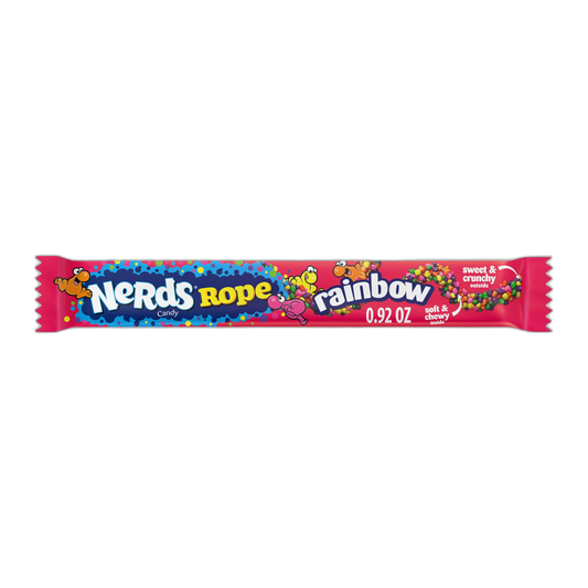 NERDS Rope, Candy, Rainbow, Crunchy and Gummy, 0.92 oz