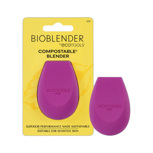 EcoTools Bioblender Makeup Sponge, Compostable Makeup Blender, For Liquid & Cream Foundation, Sustainable, Seamless Application, Eco-Friendly Beauty Sponge, Cruelty-Free & Latex Free, 1 Count