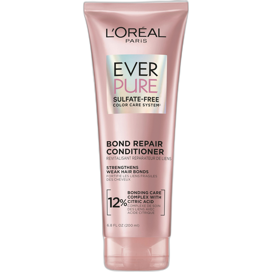 L'Oreal Paris Bonding Conditioner for Color Treated Hair, Strengthen and Repairs Weak Hair Bonds, Sulfate Free & Vegan Hair Care, EverPure, 6.8 Fl Oz