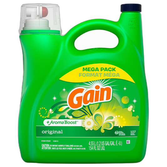 Gain Liquid Laundry Detergent, Original Scent, 154 oz Bottle