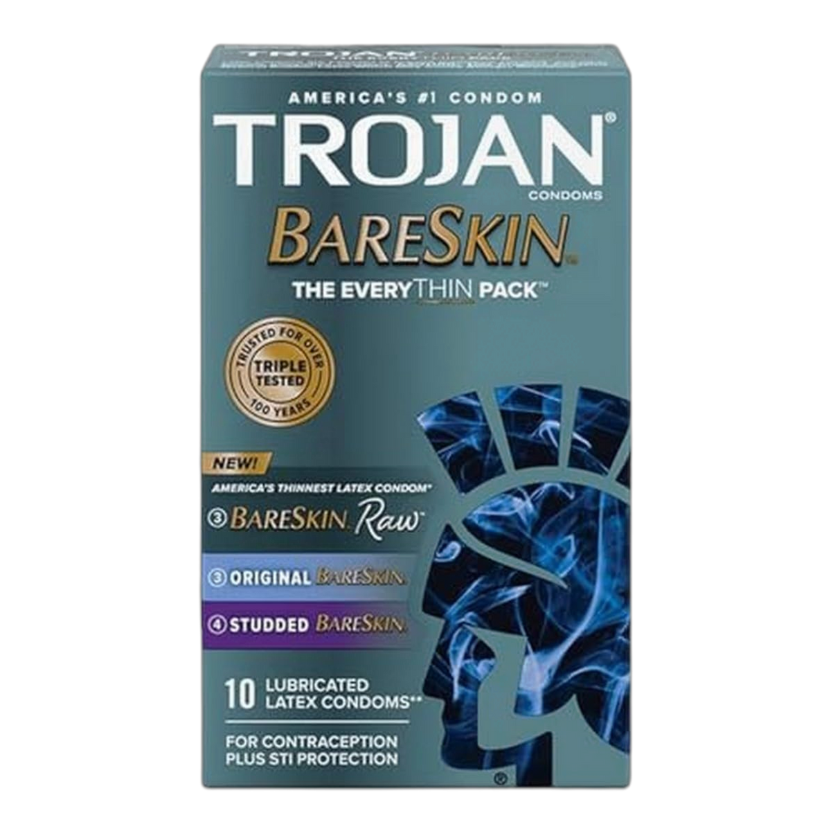 Trojan Bareskin Condoms, Everythin Variety Pack, 10 Count