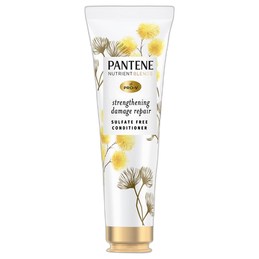 Pantene Sulfate Free Conditioner, Hair Strengthening Anti Frizz Damage Repair with Castor Oil, Safe for Color Treated Hair, Nutrient Blends, 8.0 oz