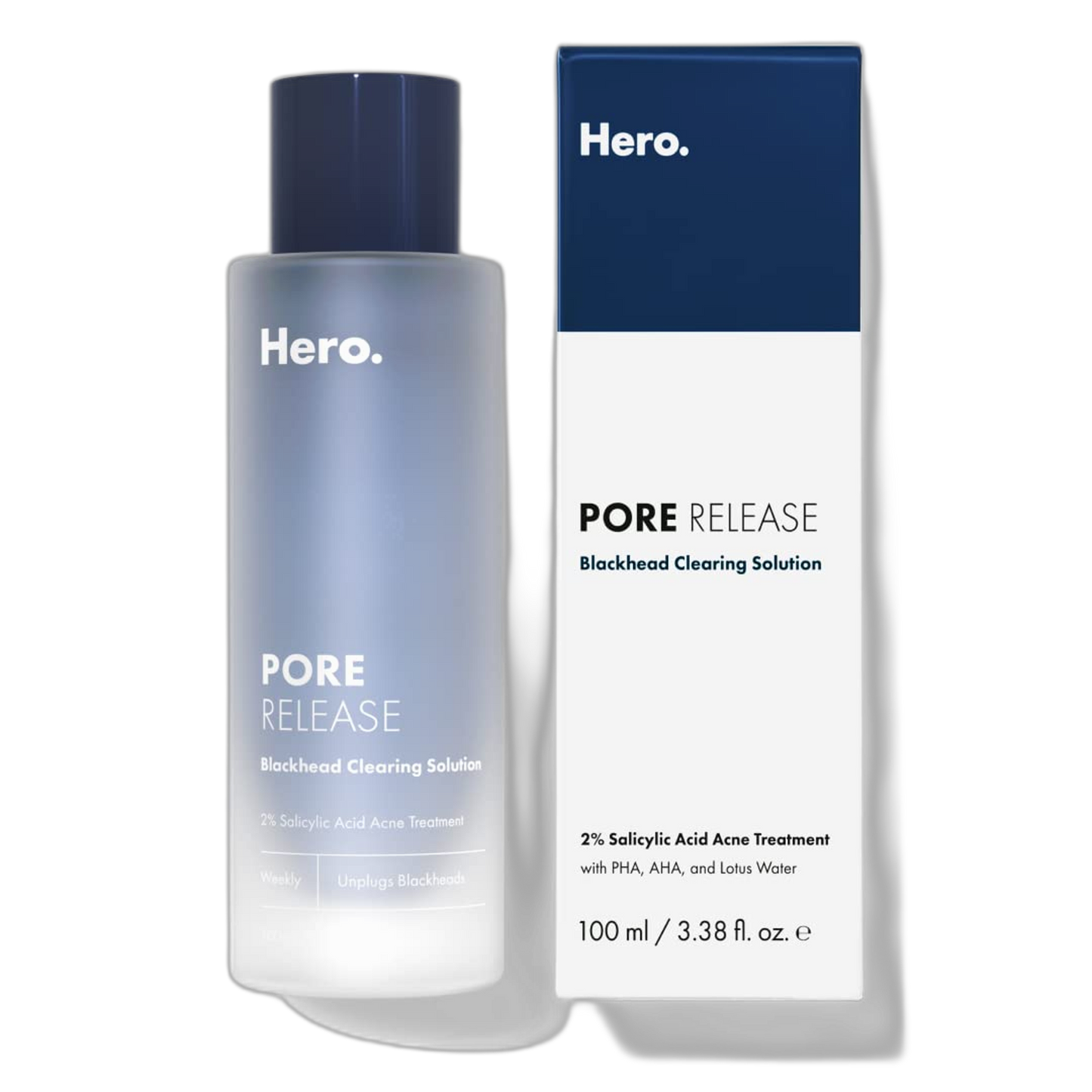 Hero Cosmetics Pore Release Blackhead Clearing Solution - Exfoliating Toner Featuring BHA, PHA, AHA and 2% Salicylic Acid (100 ml)