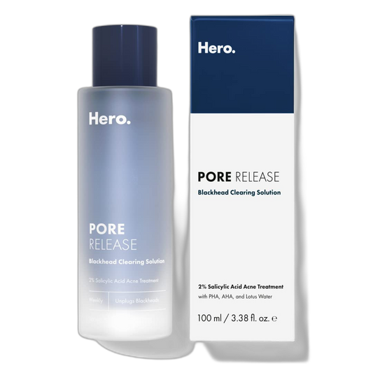 Hero Cosmetics Pore Release Blackhead Clearing Solution - Exfoliating Toner Featuring BHA, PHA, AHA and 2% Salicylic Acid (100 ml)