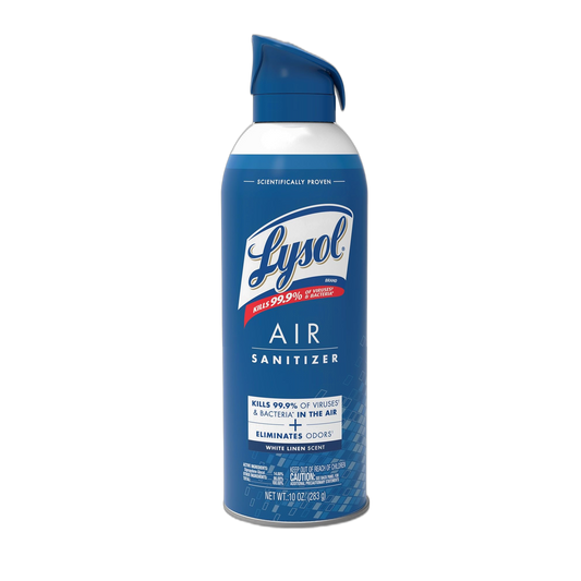 Lysol Air Sanitizer Spray, For Air Sanitization and Odor Elimination, White Linen Scent, 10 Fl. Oz