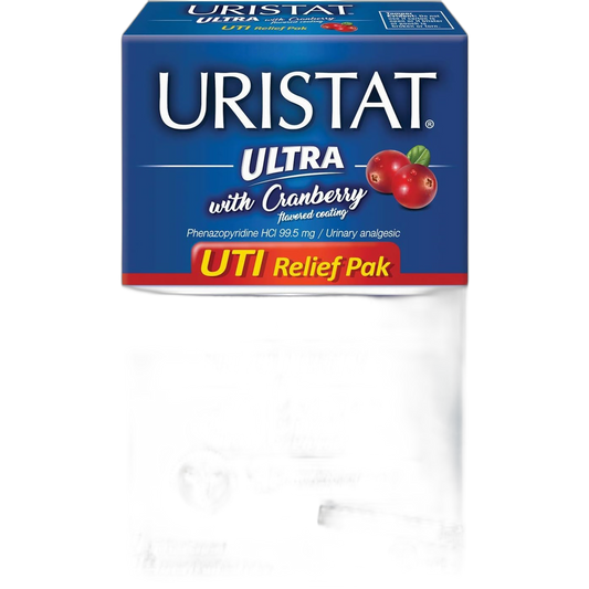URISTAT Ultra UTI Relief Pack, 1 UTI Test Strip & 12 Pain Relief Tablets (Pack of 4)