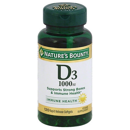 Nature's Bounty Vit D 1000 IU 100's +20free product image 1