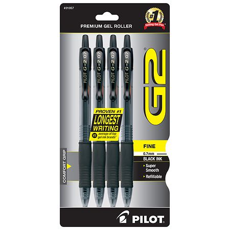 Pilot G2 Fine Point Pen Blk 4 pk product image 1