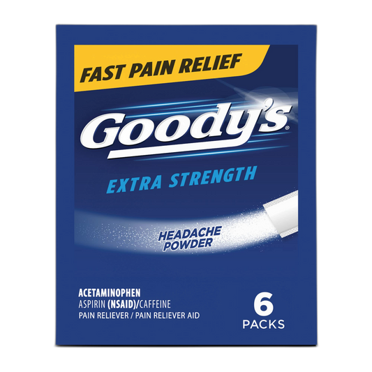 Goody's Pain Relief Powders, Extra Strength Headache Powder, 6 ct (Pack of 1)