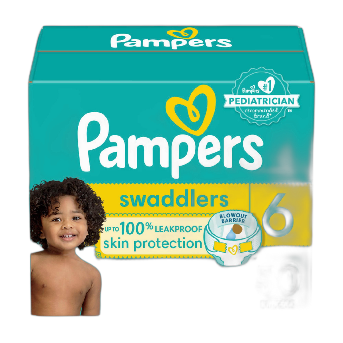 Pampers Baby Diapers - Swaddlers - Size 6, 50 Count, Ultra Absorbent Disposable Infant Diaper