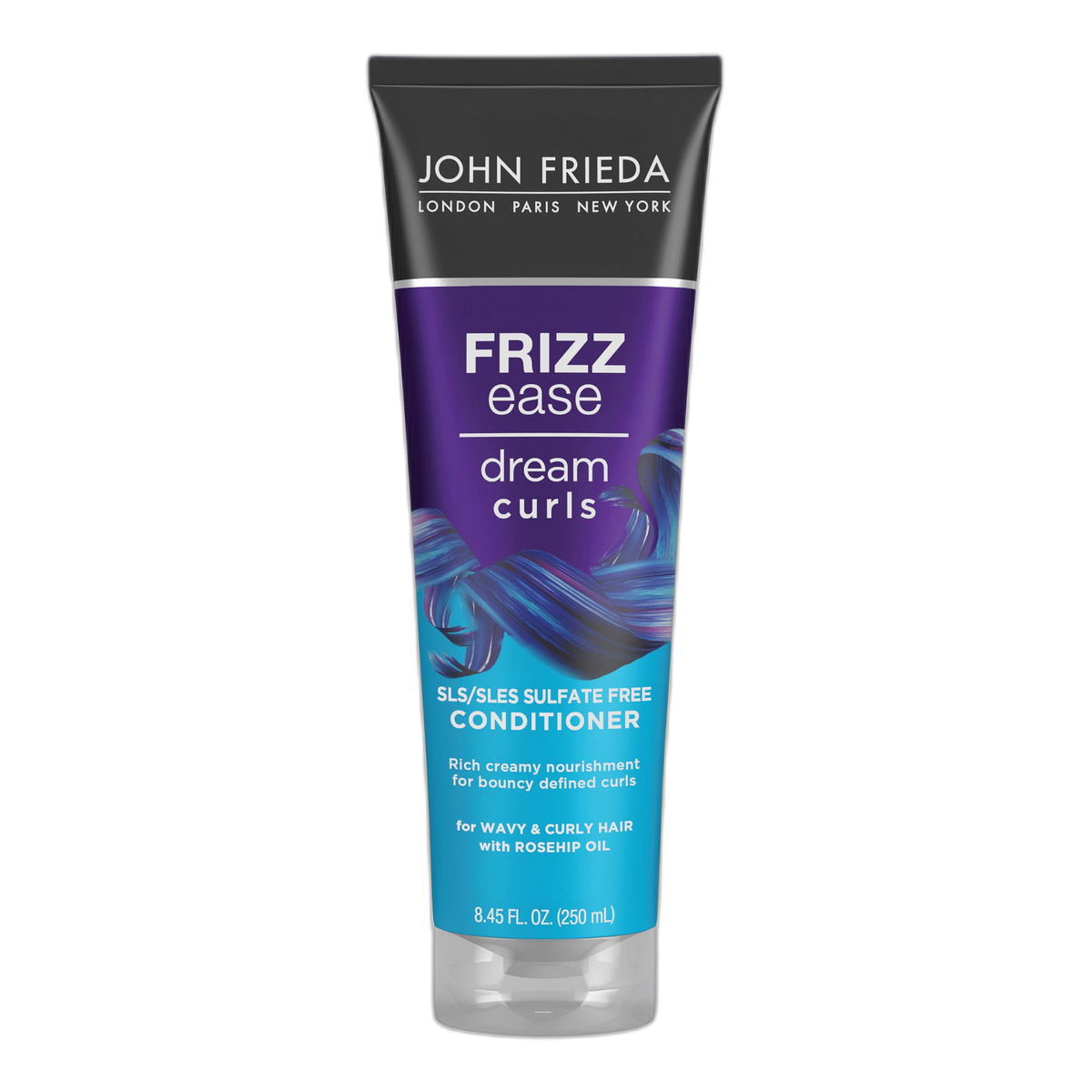 John Frieda Frizz Ease Dream Curls Conditioner, Hydrates and Defines Curly, Wavy Hair, Helps Control Frizz, SLS/SLES Sulfate Free, Enhances Natural Curls, 8.45 Fluid Ounces