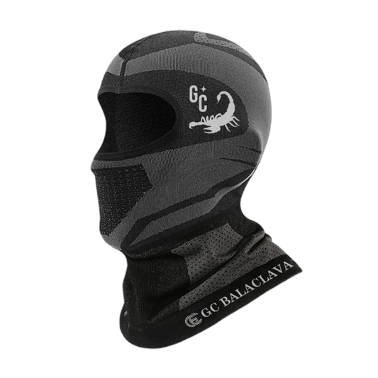 GCBalaclava Motorcycle Balaclava Helmet Liner Full Face Mask Winter Sports Thermal Headwear GC Technology Outdoor Grey, Black