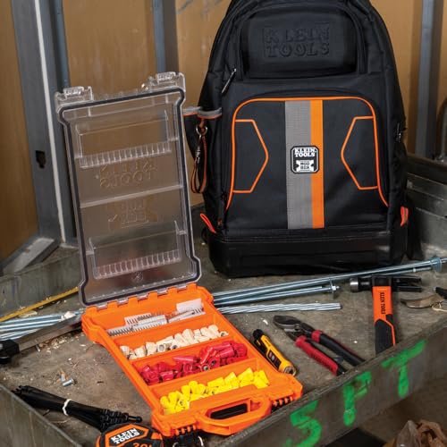 Klein Tools 54812MB MODBox Compact Storage Box, Parts Organizer, Toolbox Connects to MODBox Modular System, Backpack, Tote and Tool Bag