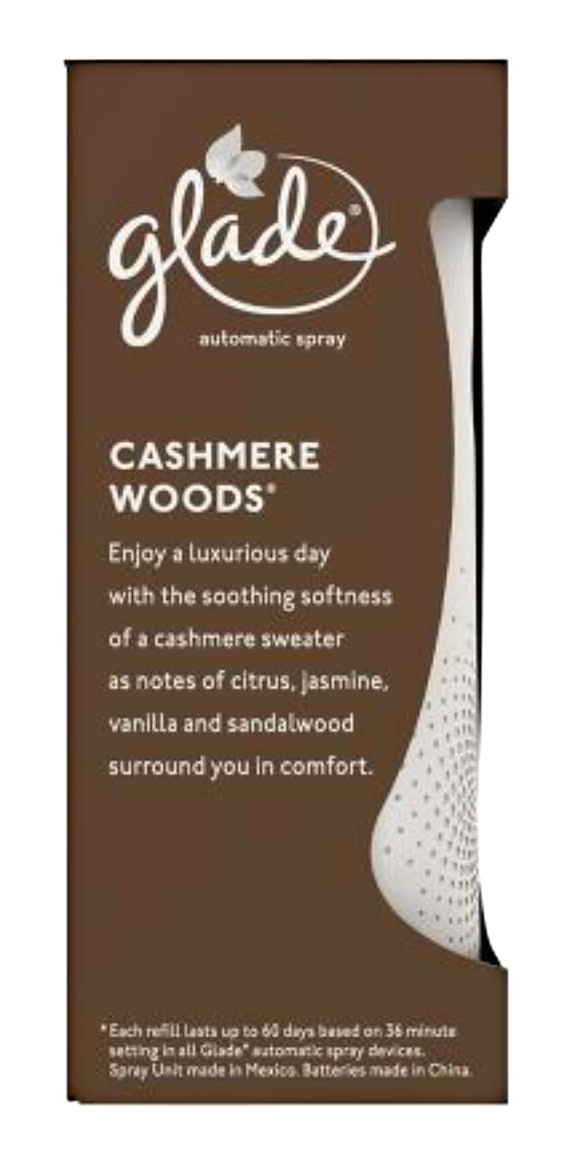 Glade Automatic Spray Air Freshener 1 Holder + 3 Refills - Cashmere Woods
