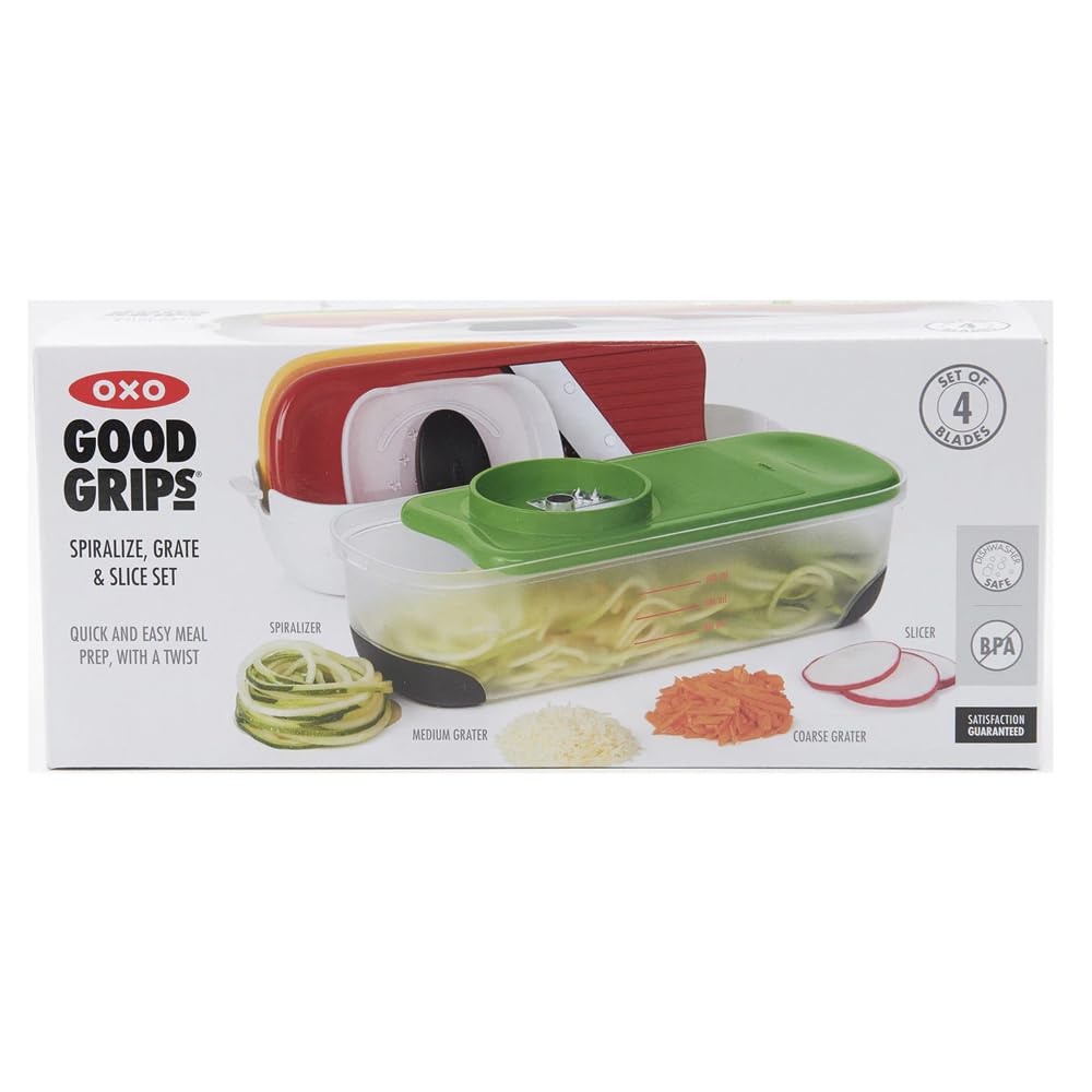 OXO Good Grips Spiralize Grate & Slice Set, Multi color