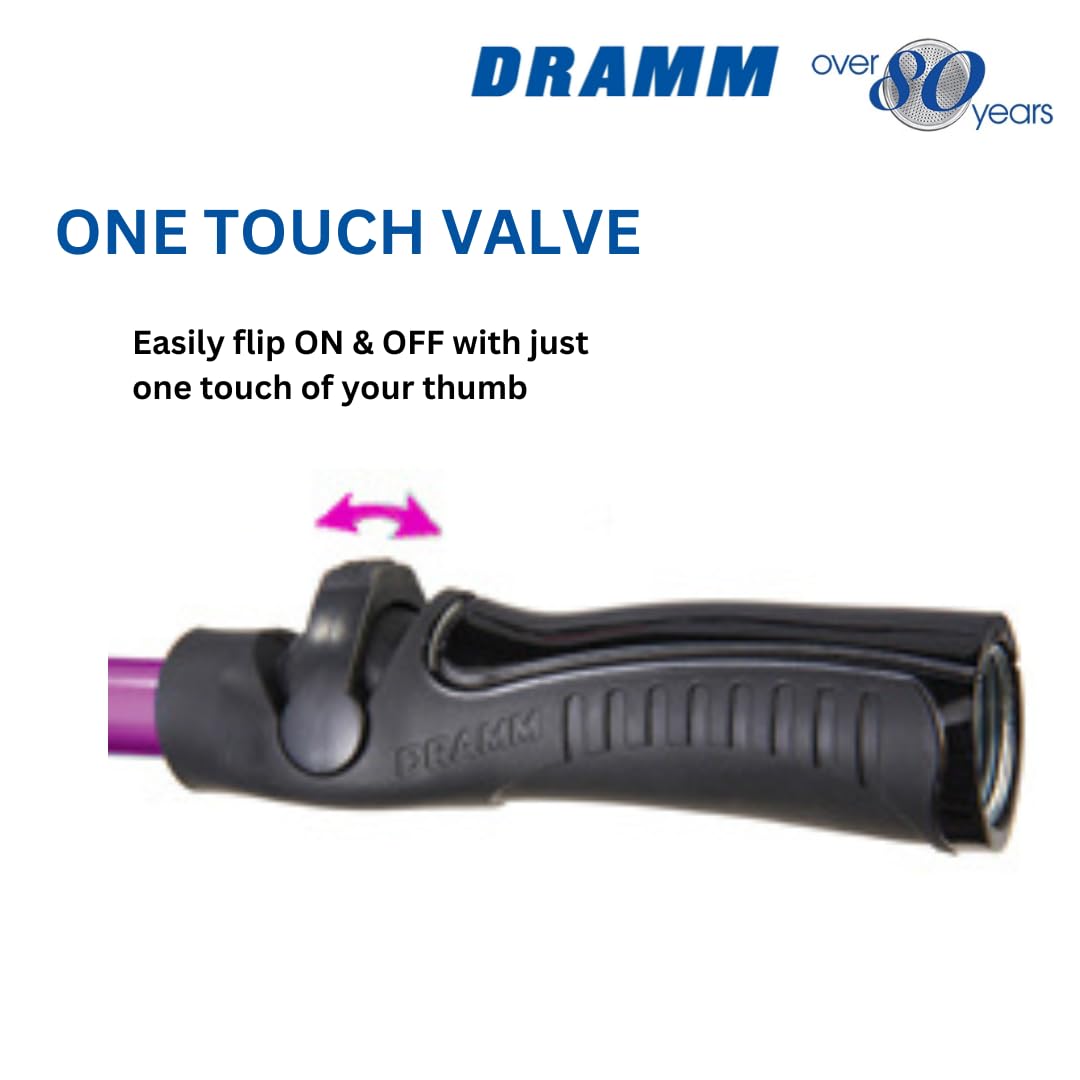 Dramm 14801 One Touch Rain Wand with One Touch Valve, 30-Inch, Red