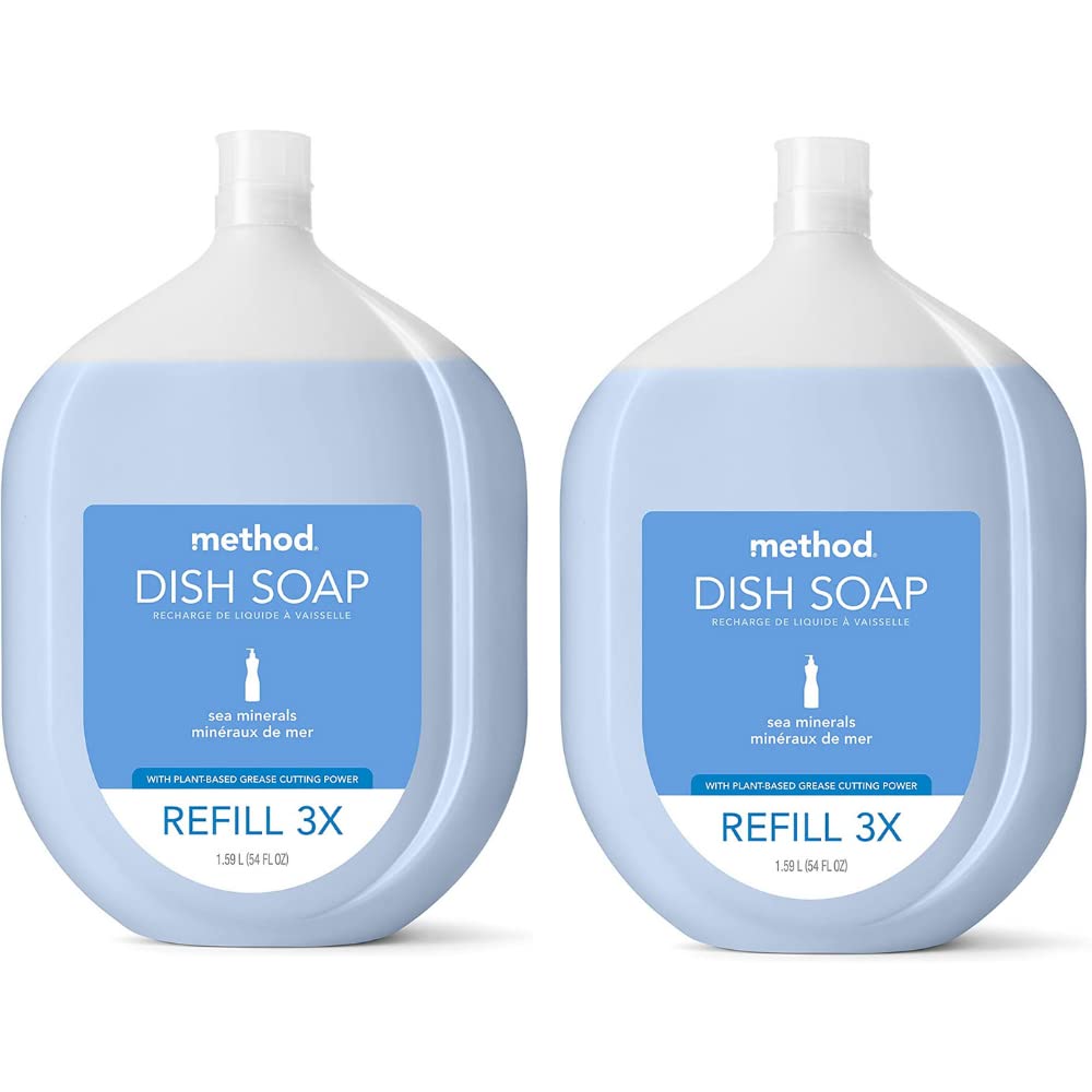 Method Dish Soap Refill, Sea Minerals Scent, 54 FL Oz (Pack of 2)