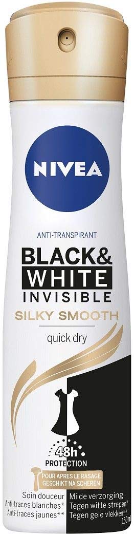 Nivea Deodorant Spray Black and White Silky Smooth, 150 g