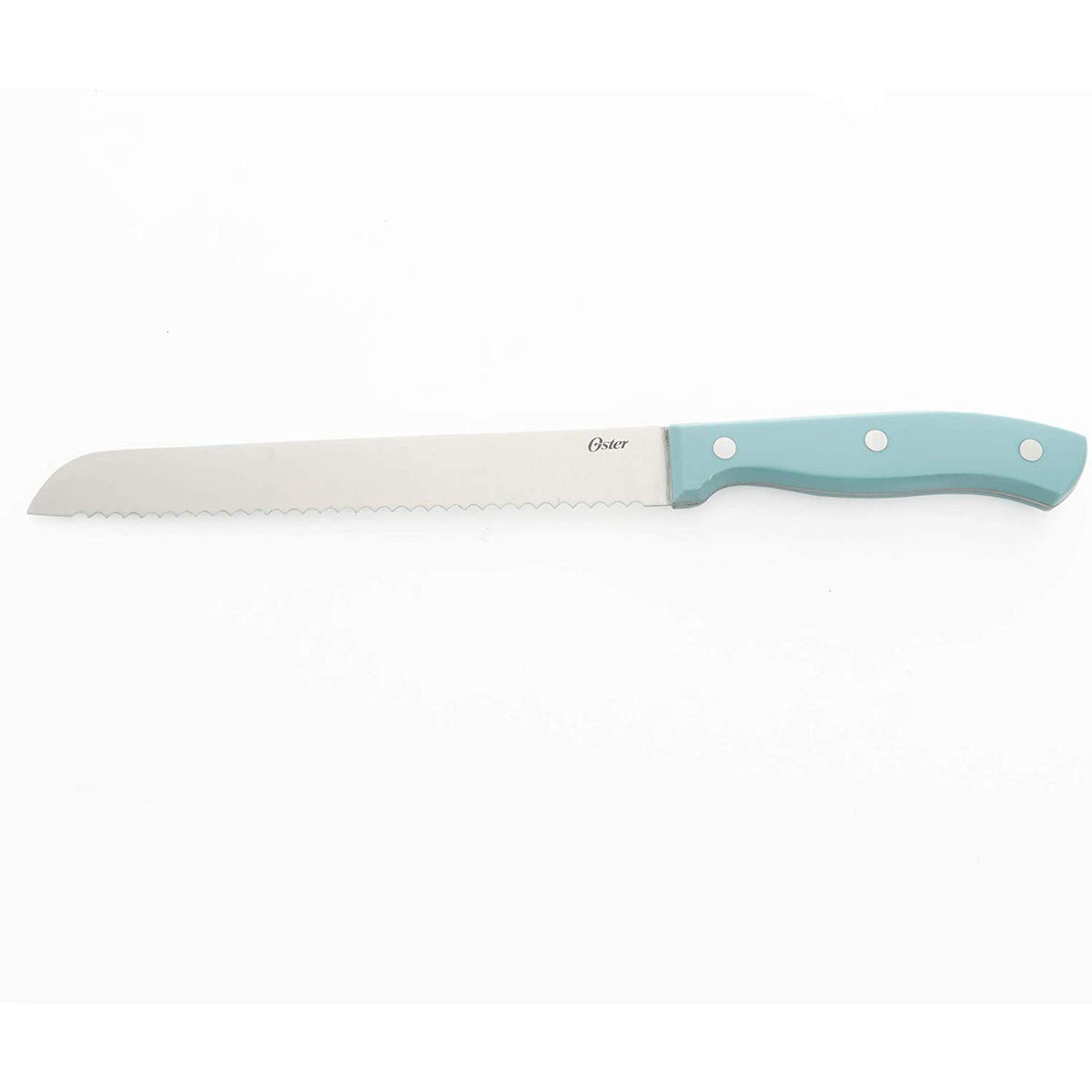 Oster Evansville 14 Piece Cutlery Set, Stainless Steel with Turquoise Handles -