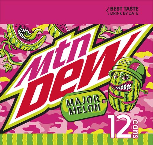 Mountain Dew Soda, Major Melon, 12oz Cans (12 Pack)