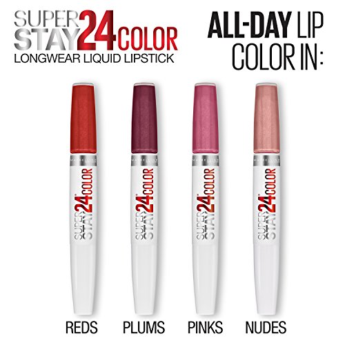 Maybelline SuperStay 24 2-Step Liquid Lipstick Makeup, Continuous Coral, 2 COUNT