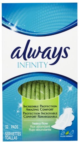 Always Infinity Heavy Flow Pads with Revolutionary Wings (Pack of 6) 6