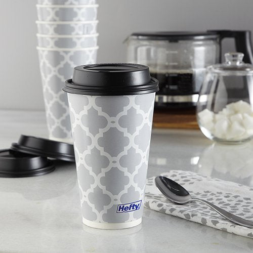 Hefty Hot Cups and Lids (16 Ounce, 80 Count)