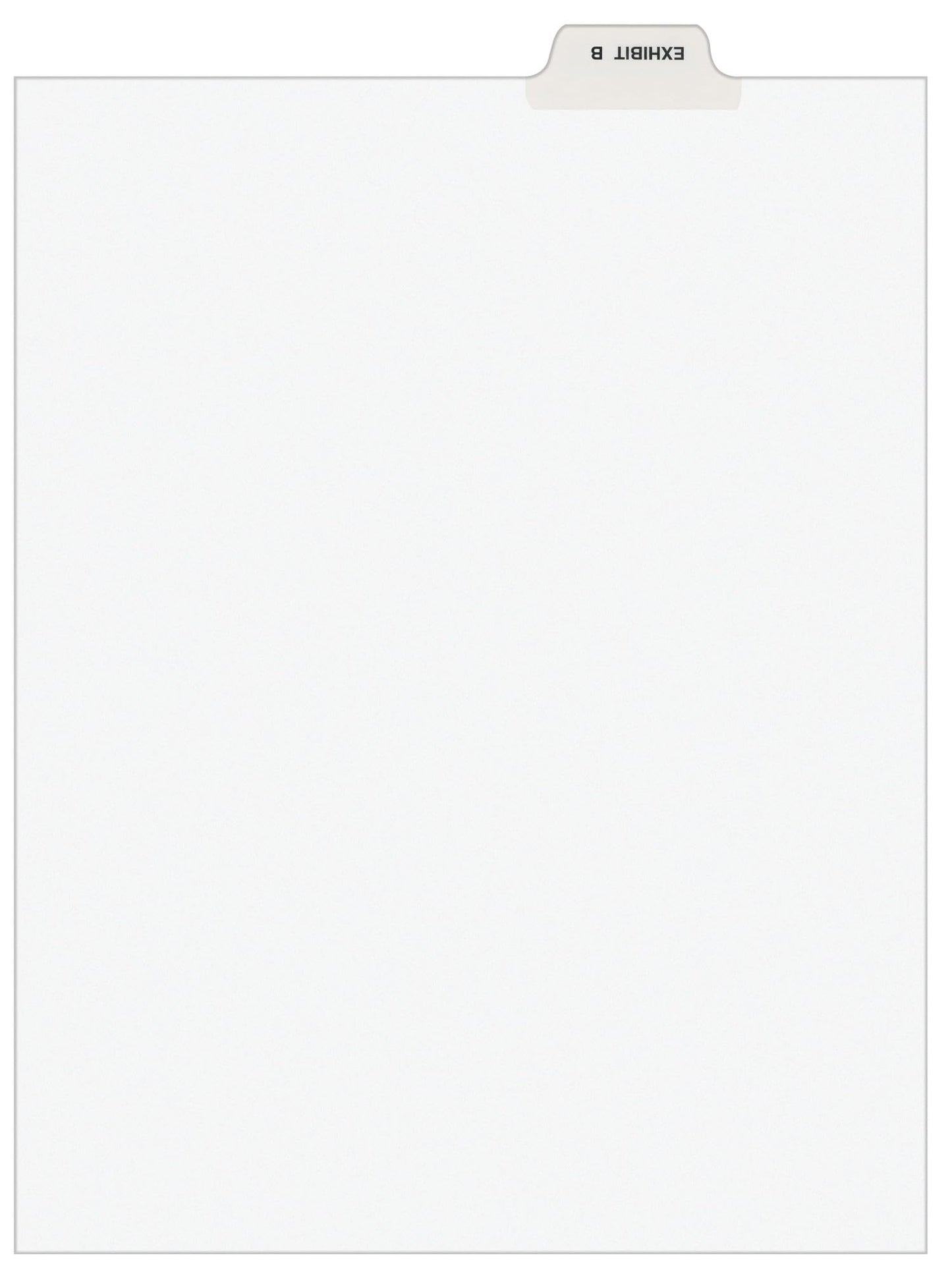 Avery 11941 Avery-Style Preprinted Legal Bottom Tab Divider, Exhibit B, Letter, White (Pack of 25)