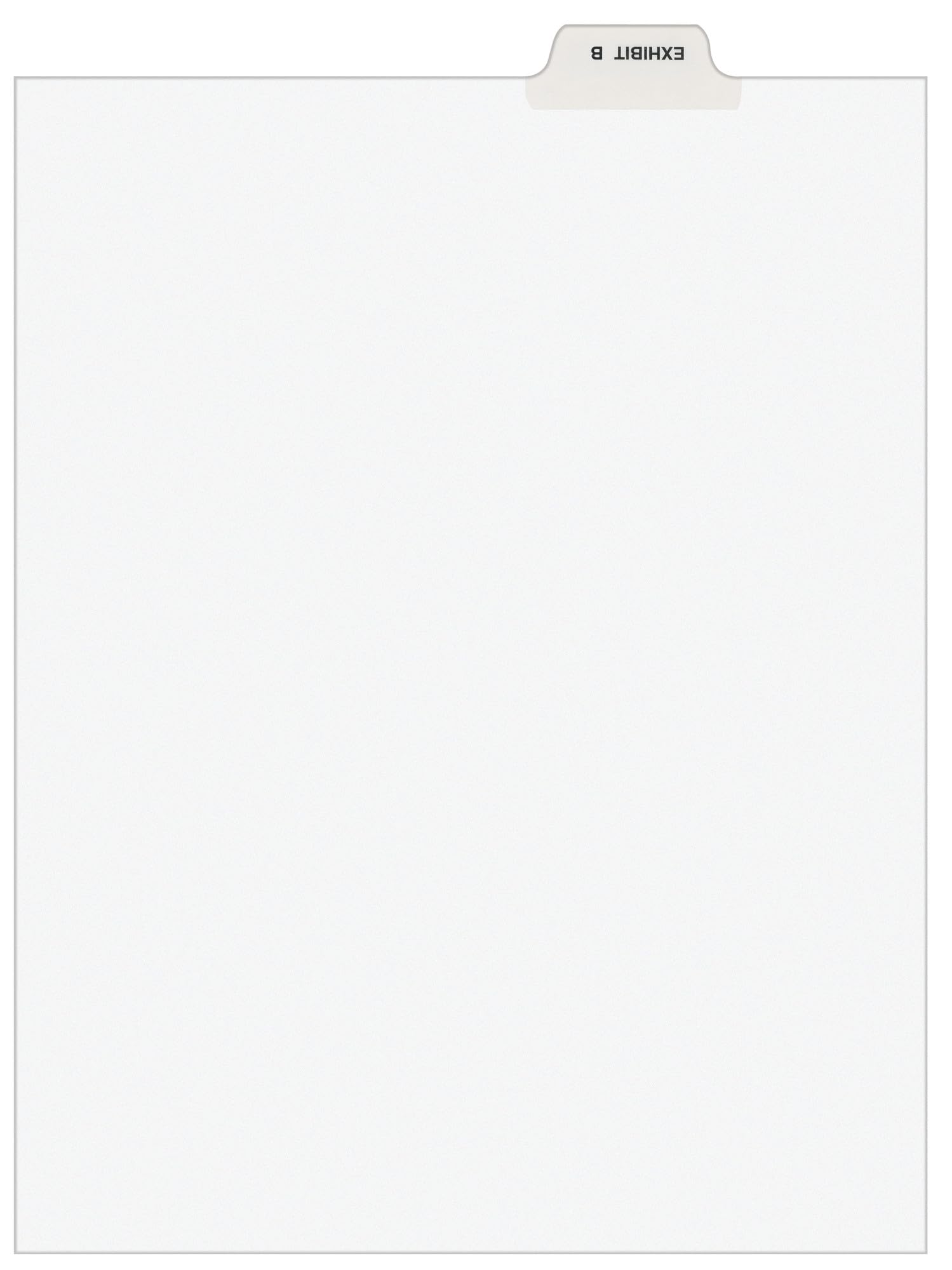 Avery 11941 Avery-Style Preprinted Legal Bottom Tab Divider, Exhibit B, Letter, White (Pack of 25)