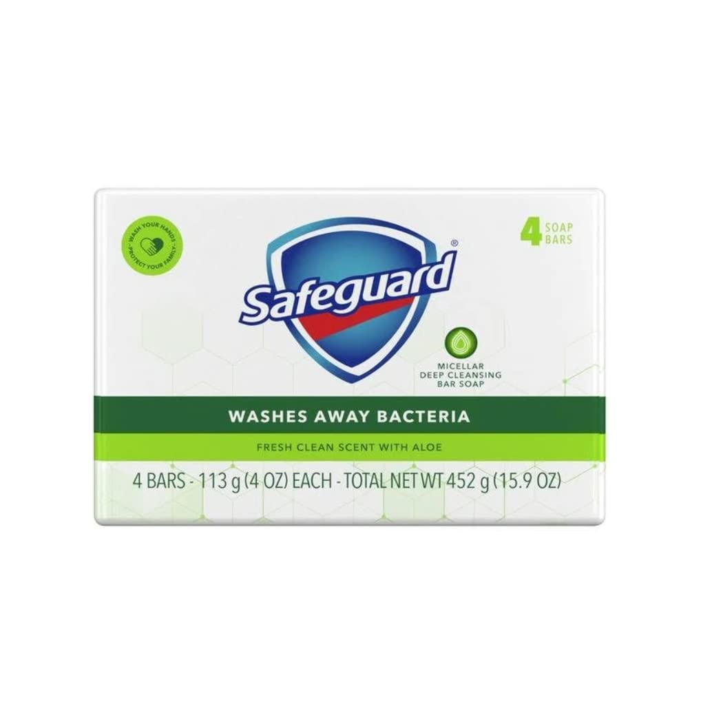 Safeguard White Soap, 4 Oz Ea. - 12 Packs x 4 Count, 48 Bars Case