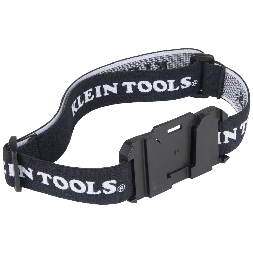 Klein Tools 56048 Rechargeable LED Headlamp, Adjustable Fabric Strap, 400 lms, All-Day Runtime, for Work, Running, Outdoor Hiking