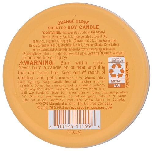 MRS MEYER'S Orange Clove Tin Candle, 2.9 OZ