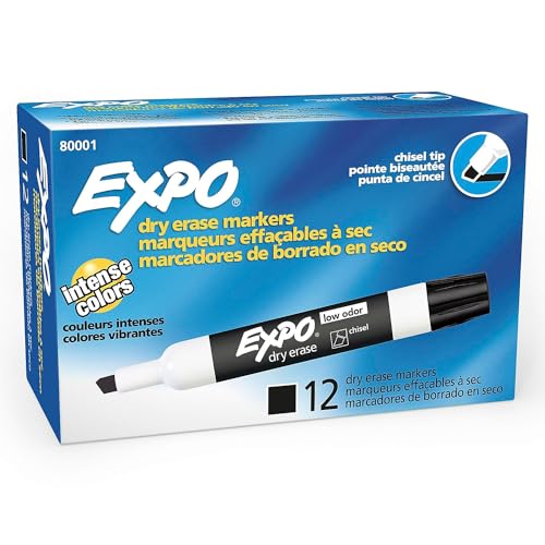 SAN80001 - Expo Dry Erase Chisel Point Markers 12PK