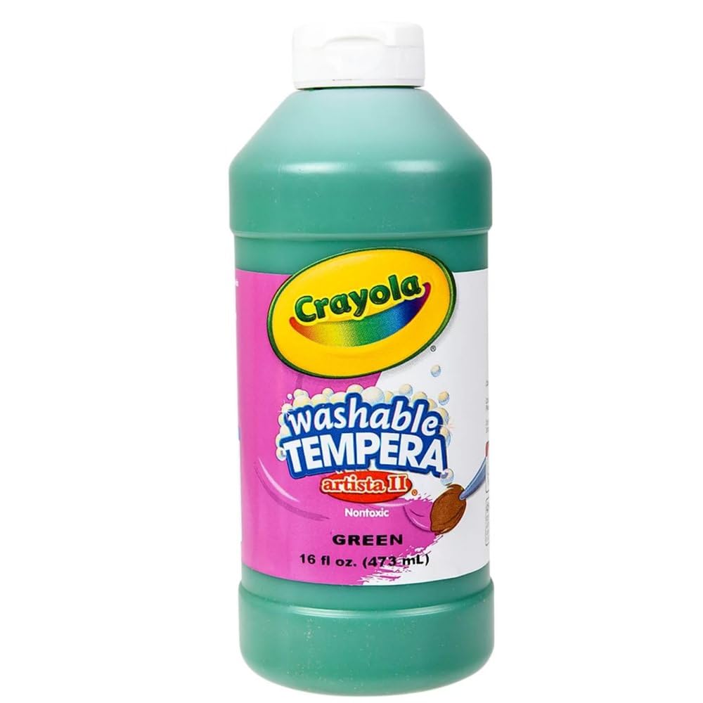 Crayola Artista II Washable Tempera Paint, Pint, Green
