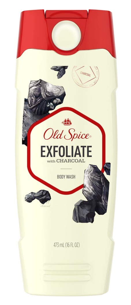 Old Spice Body Wash for Men Exfoliate with Charcoal 16 fl oz. (Pack of 2)