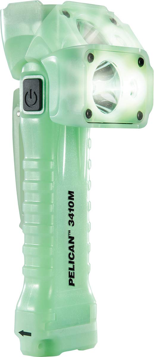 Pelican 3410 Right Angle LED Flashlight with Magnetic Clip (Photo Luminescent Body)